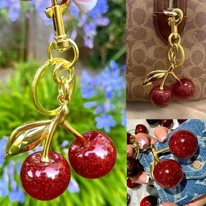 New High Quality Cherry Keychain/Bag Charm